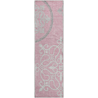 Piper Looms Mayfield Scrolls AMF874 Pink Machine Washable Area Rug Runner Main Image
