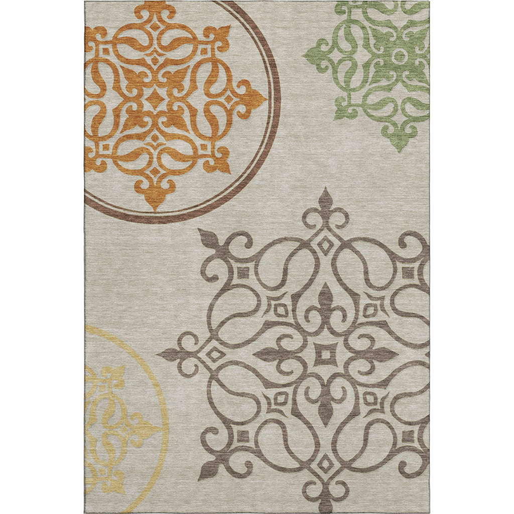 Piper Looms Mayfield Scrolls AMF874 Taupe Machine Washable Area Rug main image