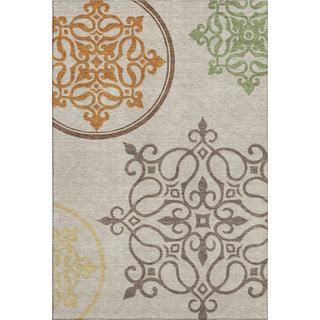 Piper Looms Mayfield Scrolls AMF874 Taupe Machine Washable Area Rug main image