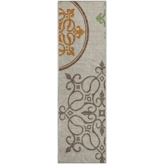 Piper Looms Mayfield Scrolls AMF874 Taupe Machine Washable Area Rug Runner Main Image