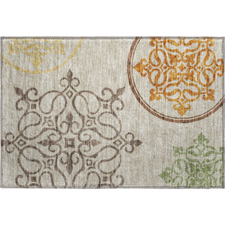 Piper Looms Mayfield Scrolls AMF874 Taupe Machine Washable Area Rug Scatter Main Image
