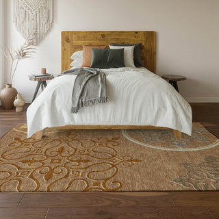 Piper Looms Mayfield Scrolls AMF874 Terracotta Machine Washable Area Rug Lifestyle Image Feature