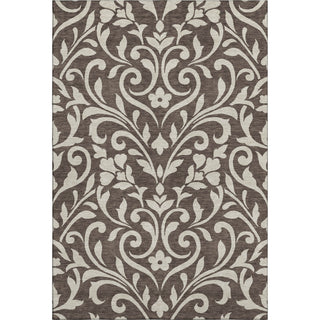 Piper Looms Mayfield Floral AMF875 Chocolate Machine Washable Area Rug main image