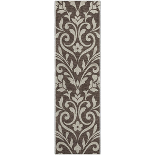 Piper Looms Mayfield Floral AMF875 Chocolate Machine Washable Area Rug Runner Main Image