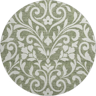 Piper Looms Mayfield Floral AMF875 Fern Machine Washable Area Rug Round Main Image