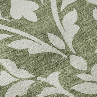 Piper Looms Mayfield Floral AMF875 Fern Machine Washable Area Rug Swatch Image