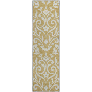 Piper Looms Mayfield Floral AMF875 Gold Machine Washable Area Rug Runner Main Image