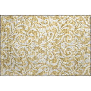 Piper Looms Mayfield Floral AMF875 Gold Machine Washable Area Rug Scatter Main Image