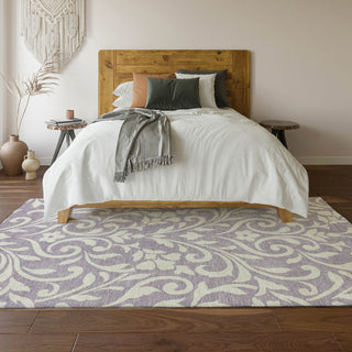 Piper Looms Mayfield Floral AMF875 Lavender Machine Washable Area Rug Lifestyle Image Feature