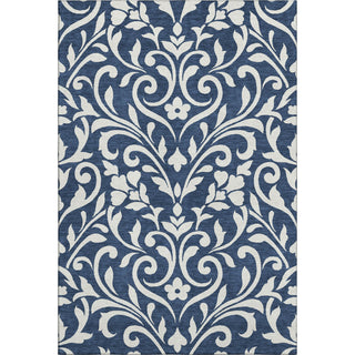 Piper Looms Mayfield Floral AMF875 Navy Machine Washable Area Rug main image