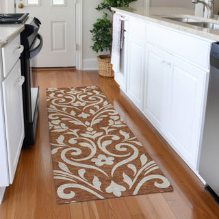 Piper Looms Mayfield Floral AMF875 Paprika Machine Washable Area Rug Runner Lifestyle Image Feature