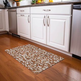 Piper Looms Mayfield Floral AMF875 Paprika Machine Washable Area Rug Scatter Lifestyle Image Feature