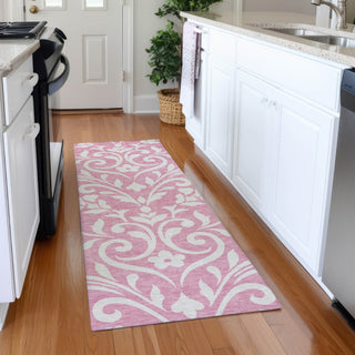 Piper Looms Mayfield Floral AMF875 Pink Machine Washable Area Rug Runner Lifestyle Image Feature