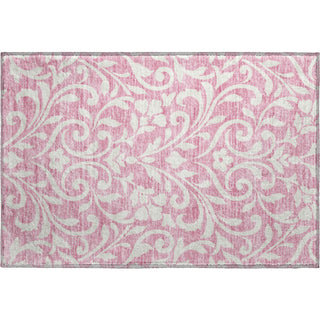 Piper Looms Mayfield Floral AMF875 Pink Machine Washable Area Rug Scatter Main Image