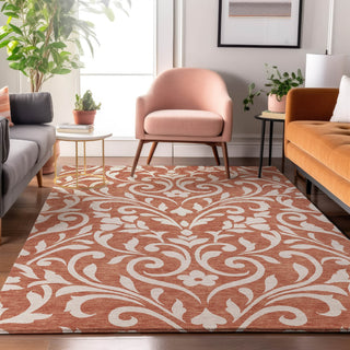 Piper Looms Mayfield Floral AMF875 Salmon Machine Washable Area Rug Lifestyle Image Feature