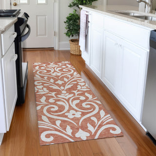 Piper Looms Mayfield Floral AMF875 Salmon Machine Washable Area Rug Runner Lifestyle Image Feature
