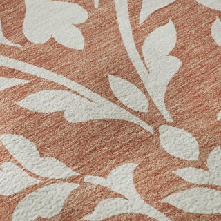 Piper Looms Mayfield Floral AMF875 Salmon Machine Washable Area Rug Swatch Image
