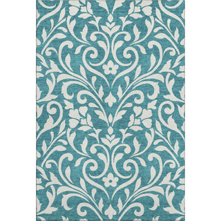 Piper Looms Mayfield Floral AMF875 Teal Machine Washable Area Rug main image