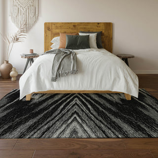 Piper Looms Mayfield Modern AMF876 Black Machine Washable Area Rug Lifestyle Image Feature