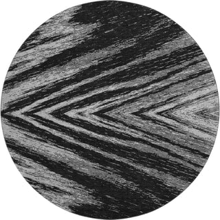 Piper Looms Mayfield Modern AMF876 Black Machine Washable Area Rug Round Main Image
