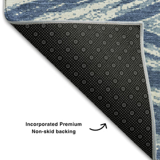 Piper Looms Mayfield Modern AMF876 Blue Machine Washable Area Rug Backing Image