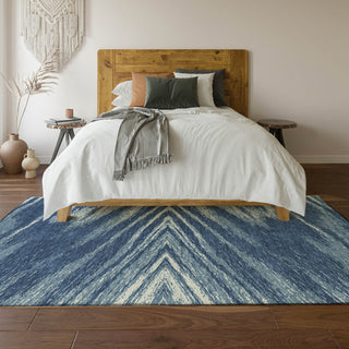 Piper Looms Mayfield Modern AMF876 Blue Machine Washable Area Rug Lifestyle Image Feature