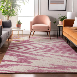 Piper Looms Mayfield Modern AMF876 Blush Machine Washable Area Rug Lifestyle Image Feature