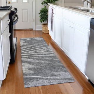 Piper Looms Mayfield Modern AMF876 Gray Machine Washable Area Rug Runner Lifestyle Image Feature