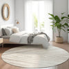 Piper Looms Mayfield Modern AMF876 Ivory Machine Washable Area Rug Round Lifestyle Image Feature