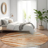 Piper Looms Mayfield Modern AMF876 Paprika Machine Washable Area Rug Round Lifestyle Image Feature