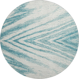Piper Looms Mayfield Modern AMF876 Teal Machine Washable Area Rug Round Main Image