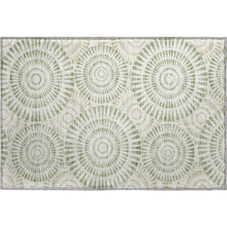 Piper Looms Mayfield Circles AMF877 Aloe Machine Washable Area Rug Scatter Main Image