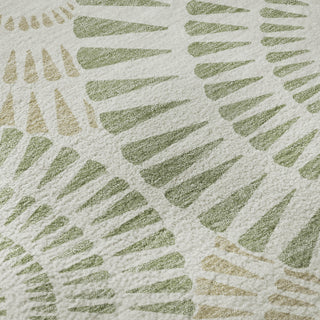 Piper Looms Mayfield Circles AMF877 Aloe Machine Washable Area Rug Swatch Image