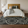 Piper Looms Mayfield Circles AMF877 Black Machine Washable Area Rug Lifestyle Image Feature