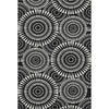 Piper Looms Mayfield Circles AMF877 Black Machine Washable Area Rug main image