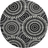 Piper Looms Mayfield Circles AMF877 Black Machine Washable Area Rug Round Main Image