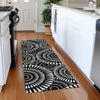 Piper Looms Mayfield Circles AMF877 Black Machine Washable Area Rug Runner Lifestyle Image Feature