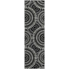 Piper Looms Mayfield Circles AMF877 Black Machine Washable Area Rug Runner Main Image