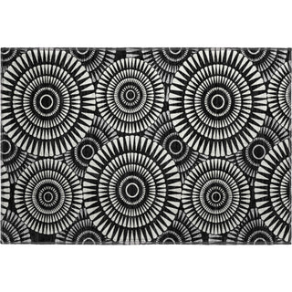 Piper Looms Mayfield Circles AMF877 Black Machine Washable Area Rug Scatter Main Image