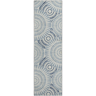 Piper Looms Mayfield Circles AMF877 Blue Machine Washable Area Rug Runner Main Image