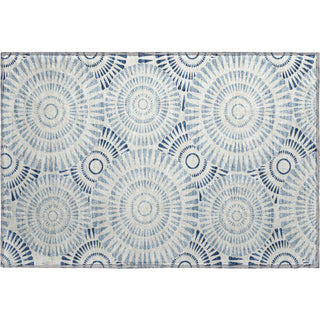 Piper Looms Mayfield Circles AMF877 Blue Machine Washable Area Rug Scatter Main Image