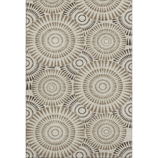 Piper Looms Mayfield Circles AMF877 Brown Machine Washable Area Rug main image