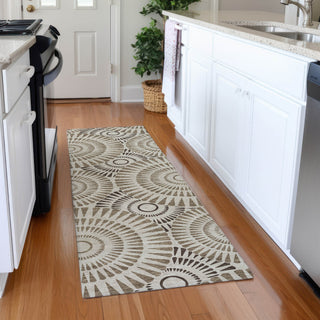 Piper Looms Mayfield Circles AMF877 Brown Machine Washable Area Rug Runner Lifestyle Image Feature