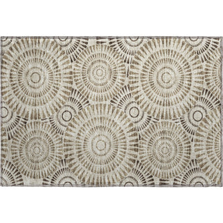 Piper Looms Mayfield Circles AMF877 Brown Machine Washable Area Rug Scatter Main Image