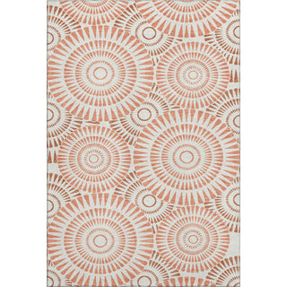 Piper Looms Mayfield Circles AMF877 Coral Machine Washable Area Rug main image