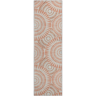 Piper Looms Mayfield Circles AMF877 Coral Machine Washable Area Rug Runner Main Image