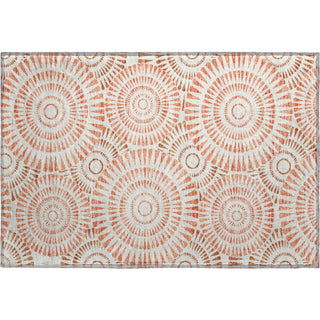 Piper Looms Mayfield Circles AMF877 Coral Machine Washable Area Rug Scatter Main Image