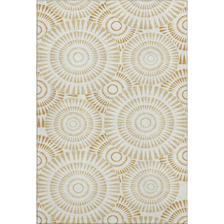 Piper Looms Mayfield Circles AMF877 Gold Machine Washable Area Rug main image