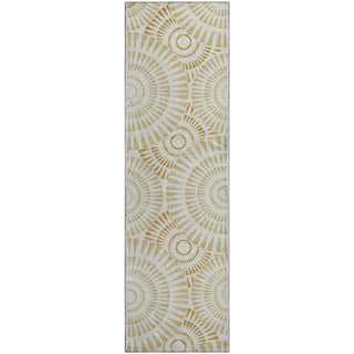Piper Looms Mayfield Circles AMF877 Gold Machine Washable Area Rug Runner Main Image