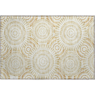 Piper Looms Mayfield Circles AMF877 Gold Machine Washable Area Rug Scatter Main Image